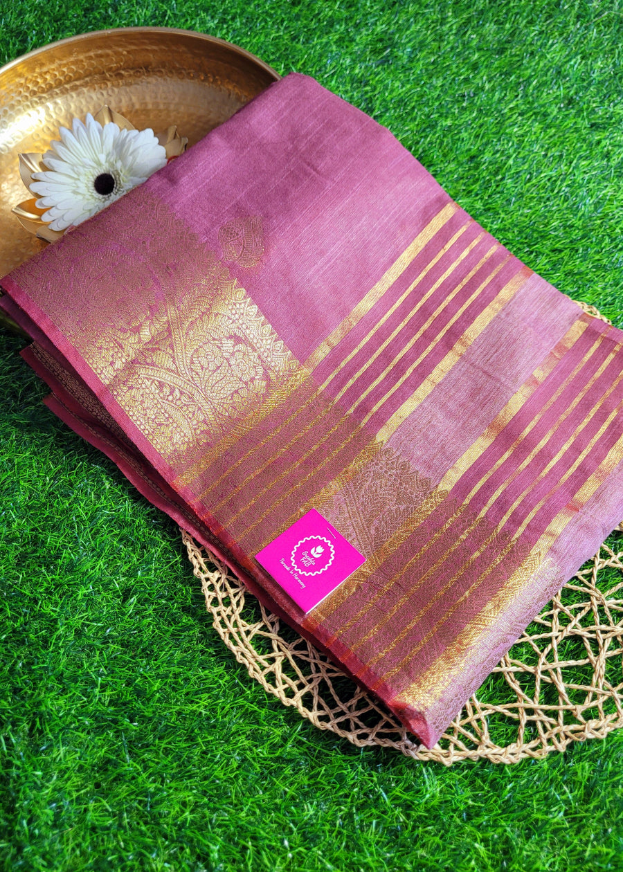 Onion Colour Semi Munga Silk -Bengal