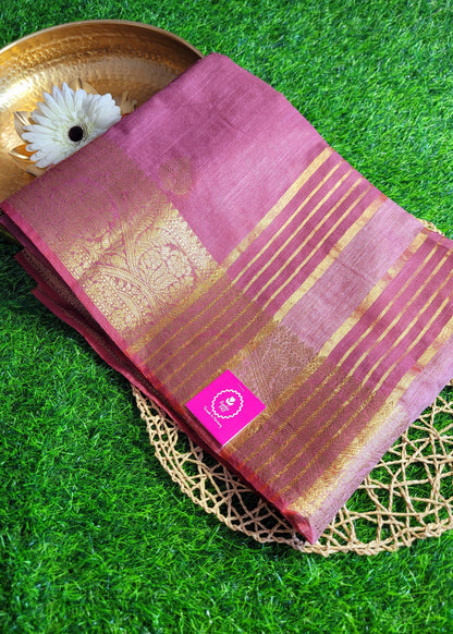 Onion Colour Semi Munga Silk -Bengal