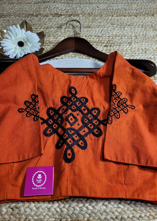 Orange Colour Blouse- Size 40