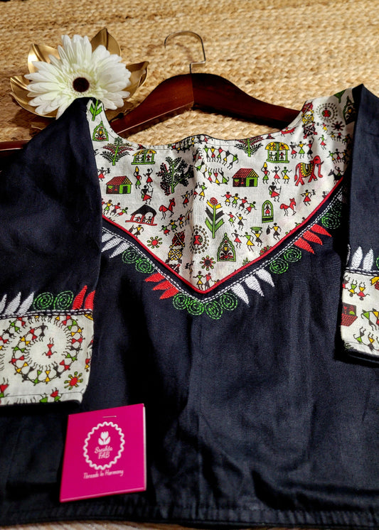 Black Highneck Blouse- Size 42