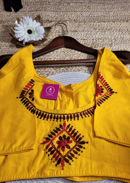 Dark Yellow Ready To Wear Blouse-Size-42