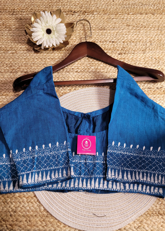 Blue Ready To Wear Blouse- Size 42