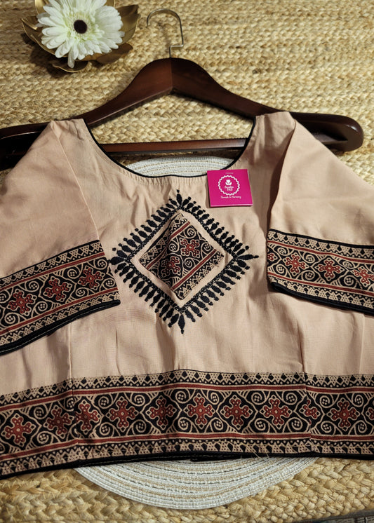 Dark BEige Ready To Wear Blouse- Size- 42
