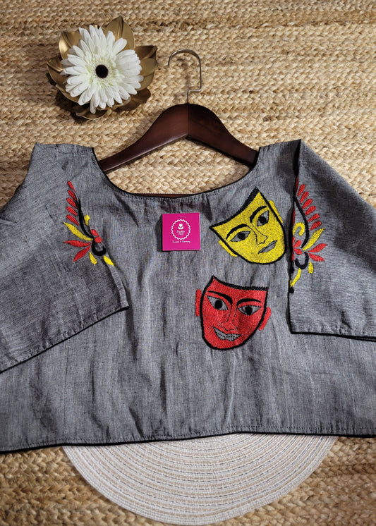 Grey Ready To Wear Blouse-Size 42