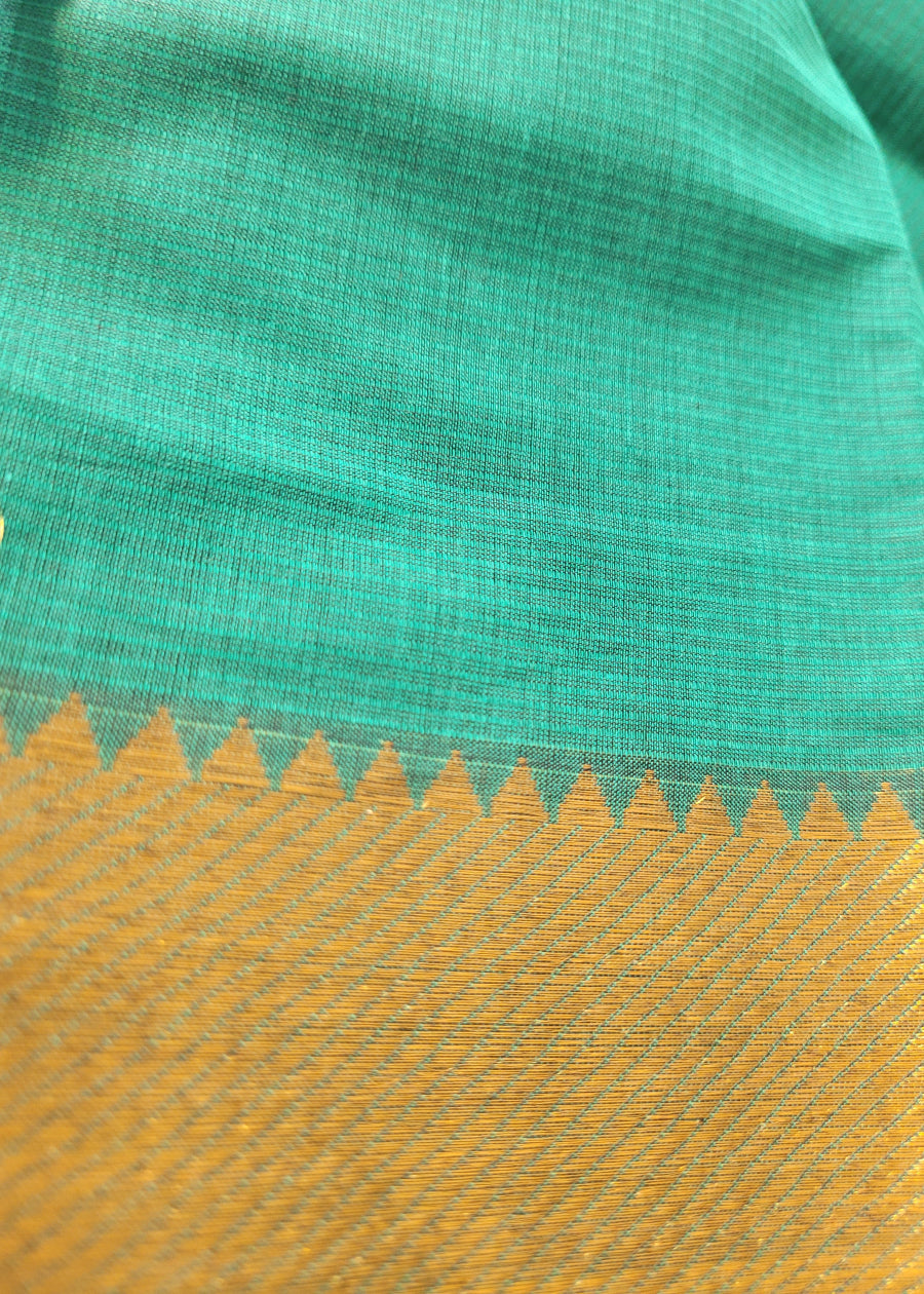Rama Green Mangalgiri Cotton Saree- Andhra