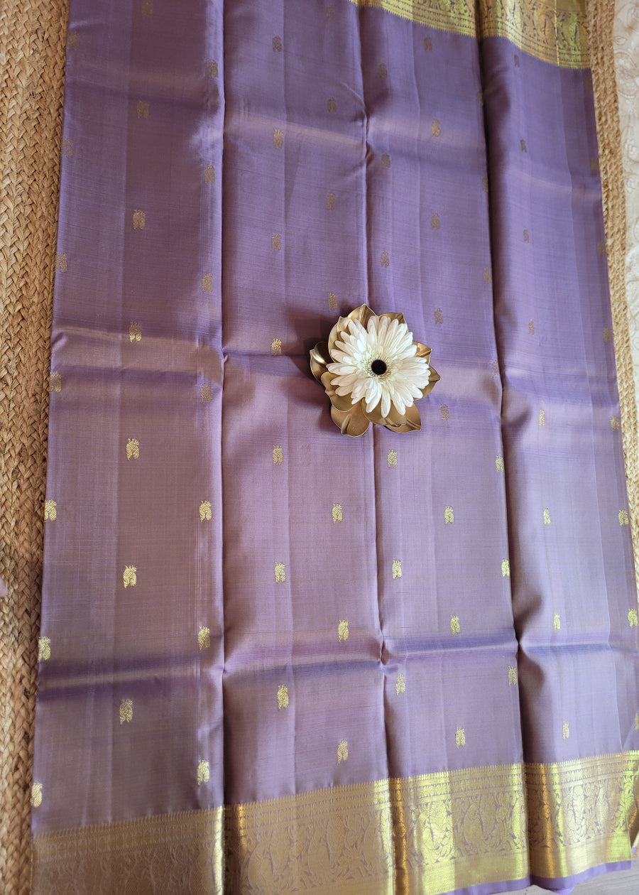 Light Violet Kanchipuram  Silk Saree - TN