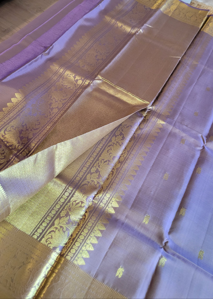 Light Violet Kanchipuram  Silk Saree - TN