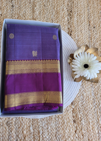 Purple And Mauve Pure Kanchipuram Silk Saree - TN