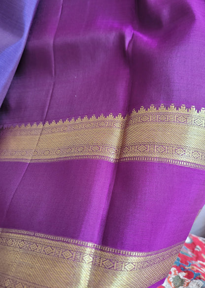 Purple And Mauve Pure Kanchipuram Silk Saree - TN