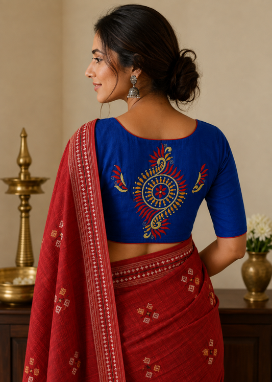 Electric Blue Blouse -Size 42