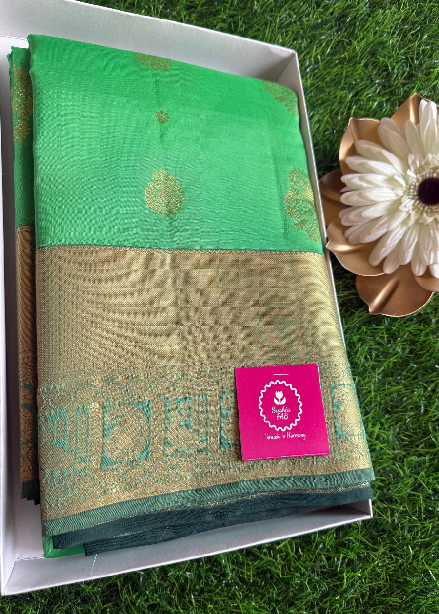 Green Kanchipuram  Silk Saree - TN
