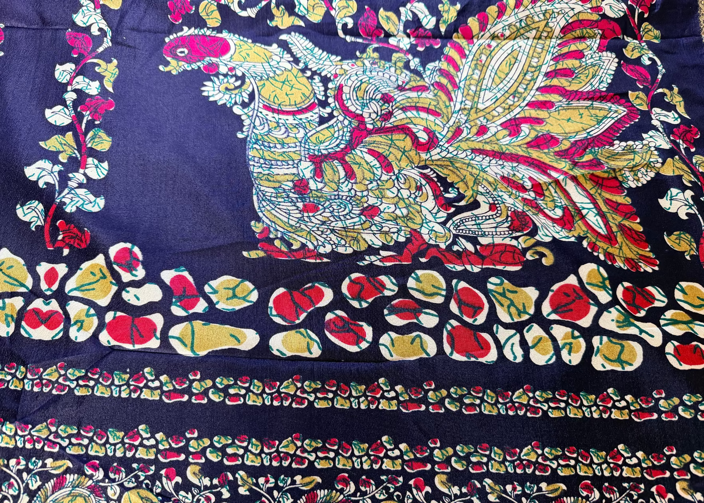 Blue Semi Silk Saree - Casual