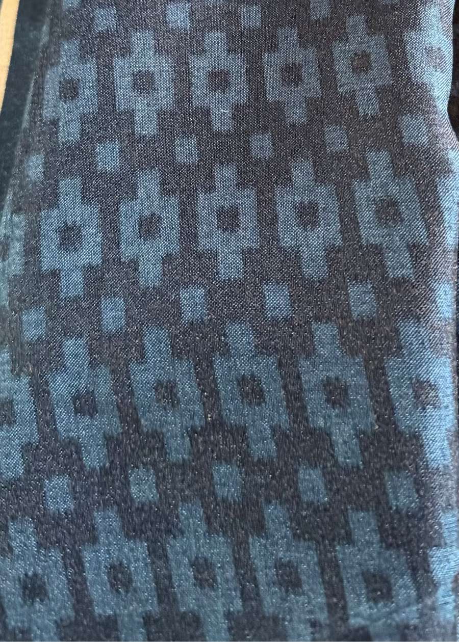 Beige and Black Saree-Casual