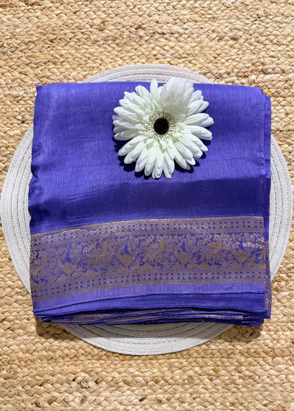 Pure Dola Silk Saree In Lavender Colour- Gujarat