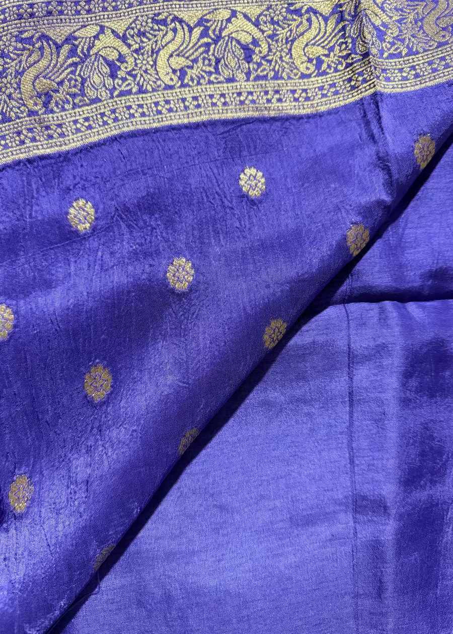 Pure Dola Silk Saree In Lavender Colour- Gujarat