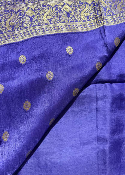 Pure Dola Silk Saree In Lavender Colour- Gujarat