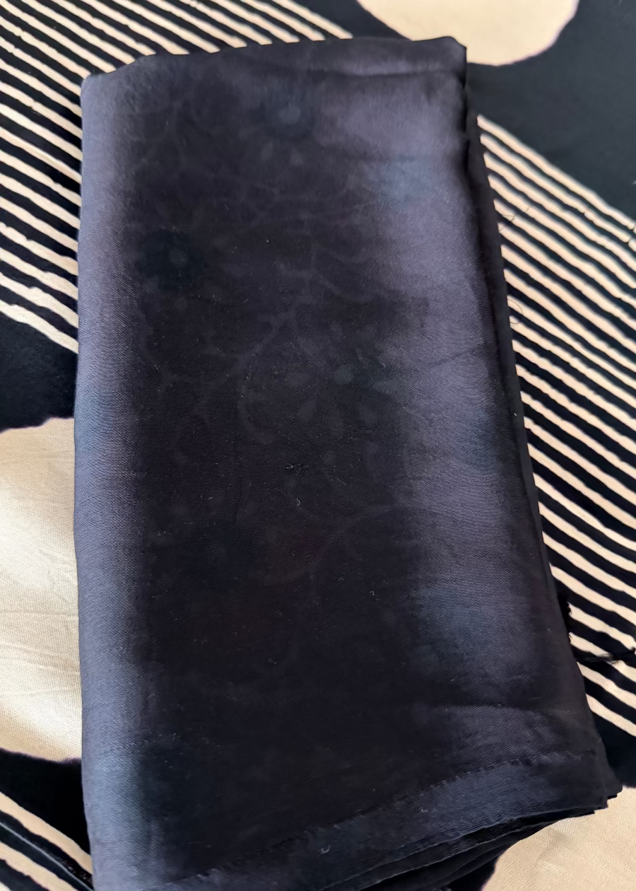 Black Pure Modal Silk Saree- Gujarat