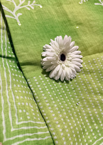 Liril Geen Fancy Linen Saree-Casual