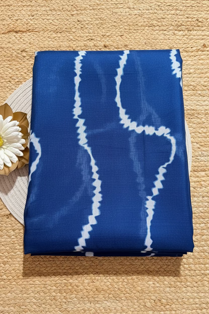 Blue Fancy Linen Saree-Casual