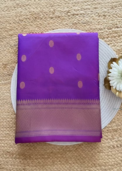 Purple Semi Silk Saree- TN