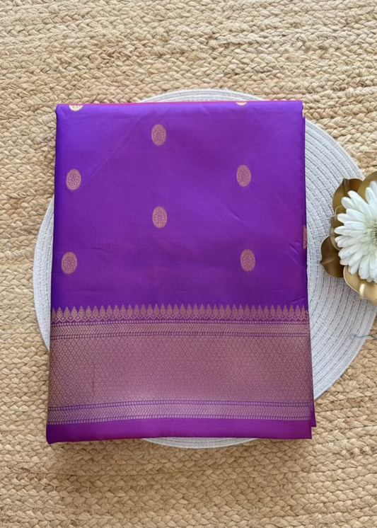 Purple Semi Silk Saree- TN