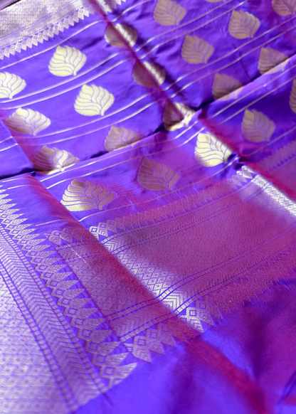 Purple Semi Silk Saree- TN