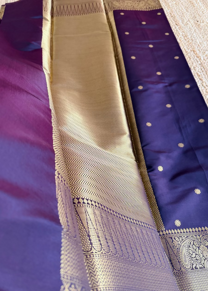 Coffee Brown Butti  Design Semi Silk Saree- TN