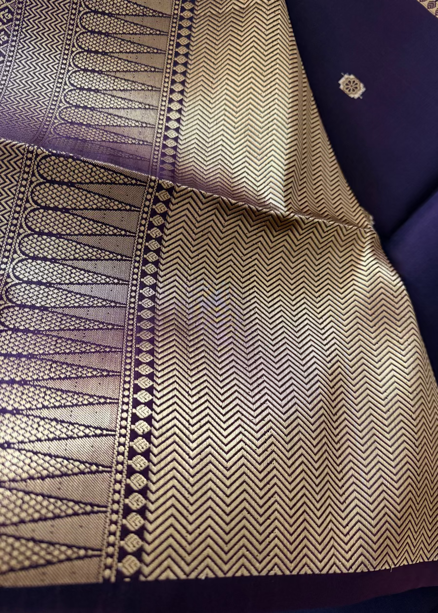 Coffee Brown Butti  Design Semi Silk Saree- TN
