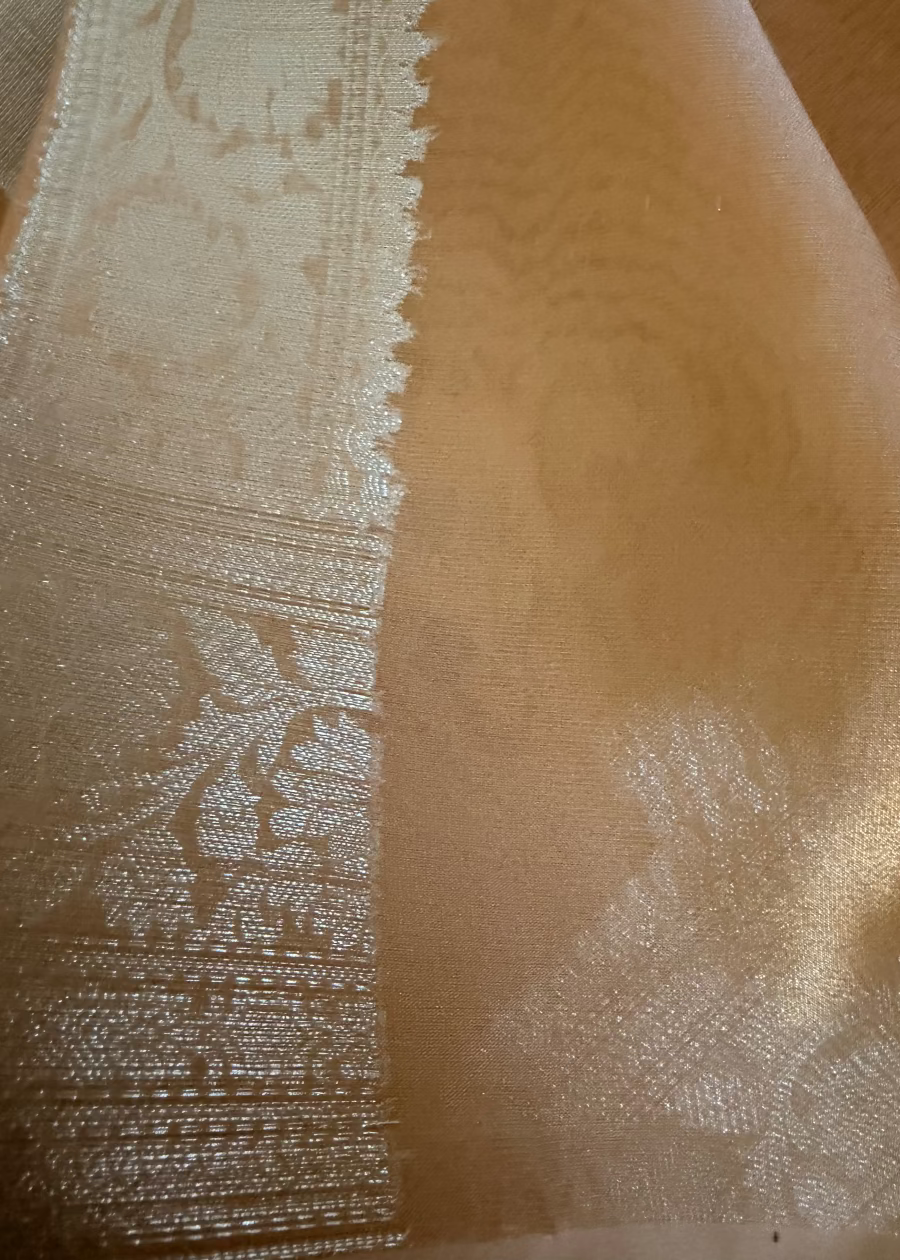 Golden Tissue Semi Silk Saree - Banaras