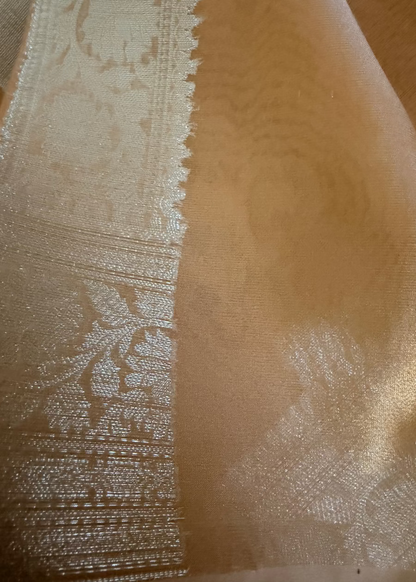 Golden Tissue Semi Silk Saree - Banaras