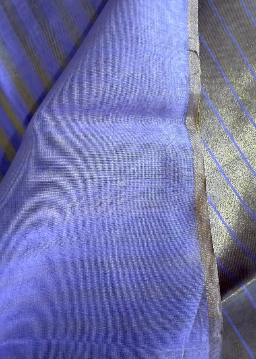 Lavender and Gold Maheshwari Silk Saree - MP