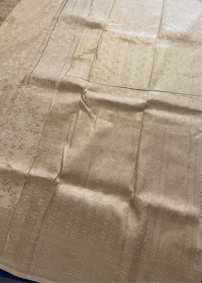 Beige Semi Georgette Silk - Banaras