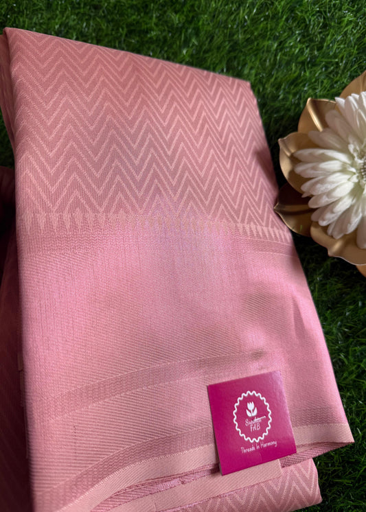 Semi Kanchi Semi Silk Saree In Pink- TN