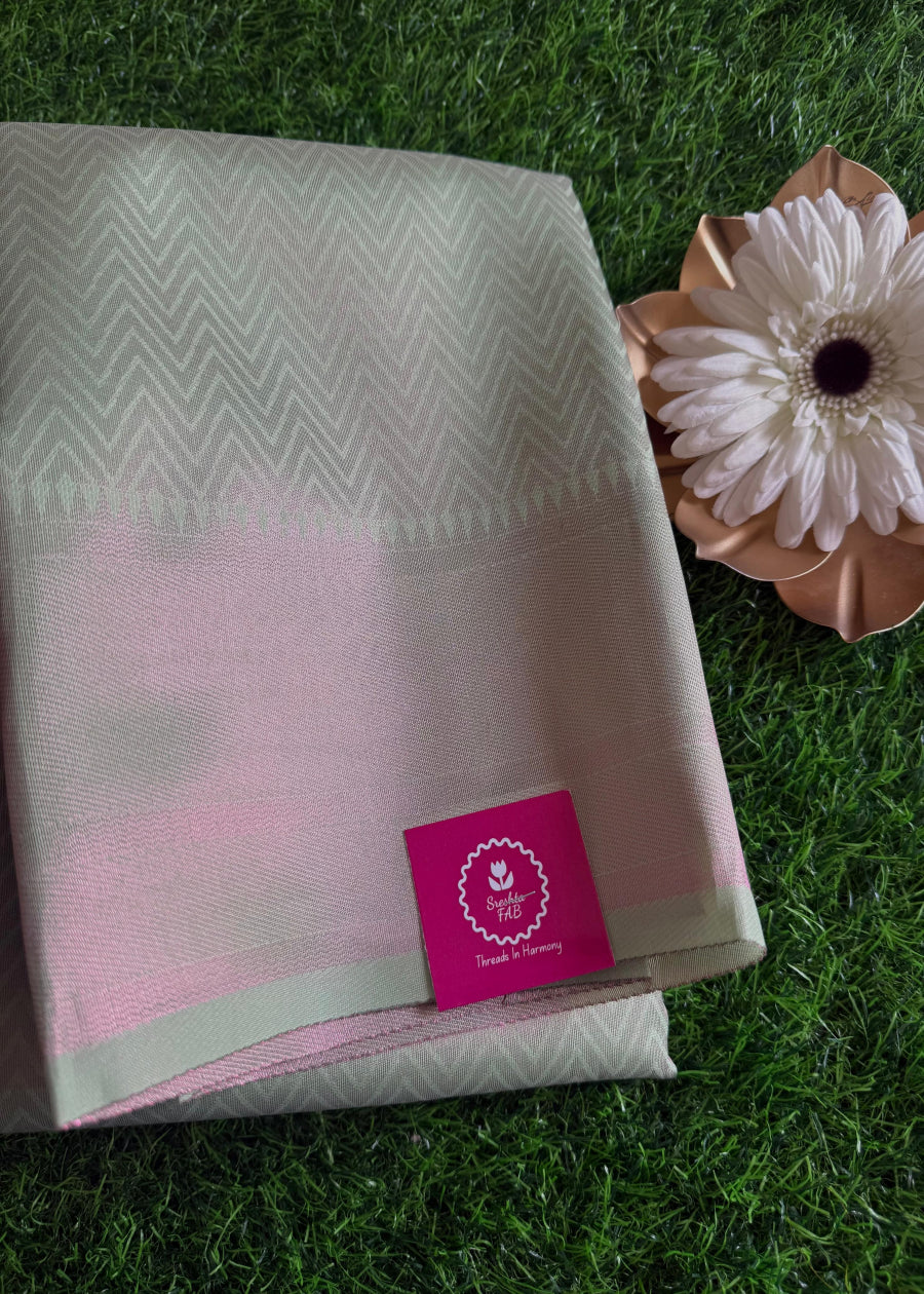 Semi Kanchi Silk Saree In Light Green-TN