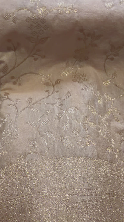 Beige Semi Georgette Silk - Banaras